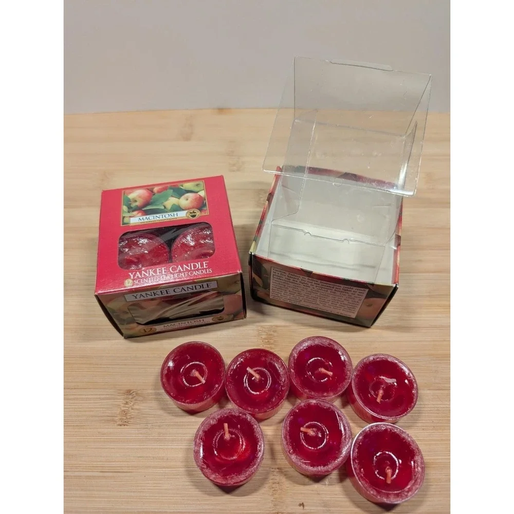 Yankee Candle Tea Lights 12 pack NEW Plus 7 Pack Open All Unused Macintosh Scent